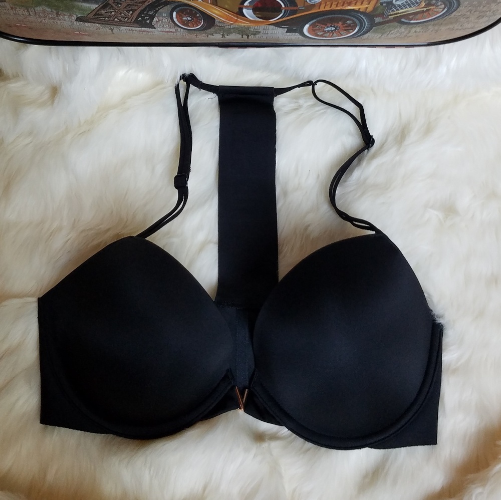 Victoria's Secret Black Racer Back Push Up Bra